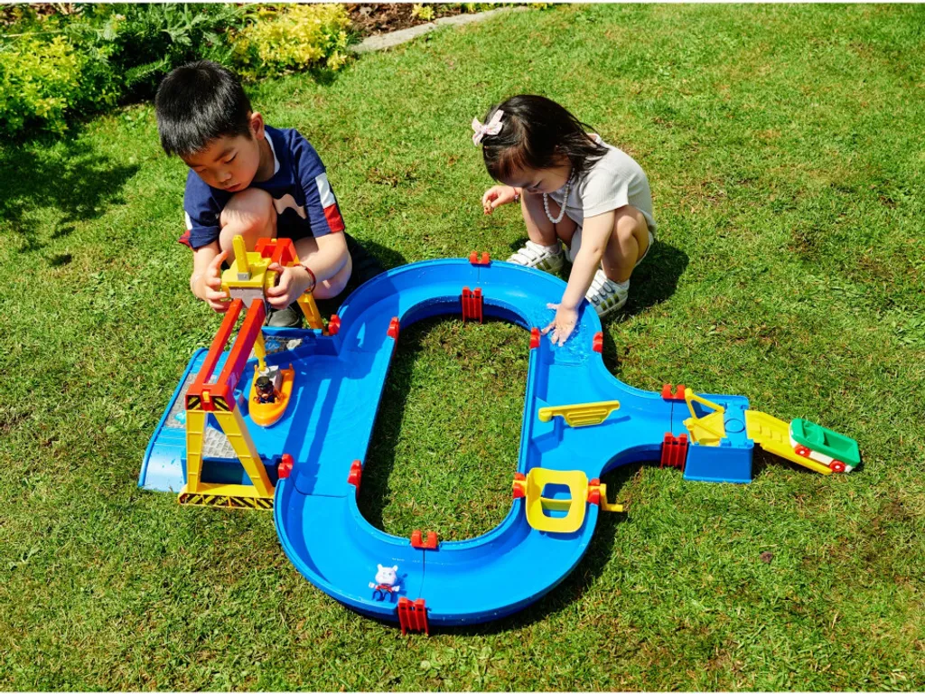 AquaPlay ContainerPort Set de Jeu avec Grue Pivotante et Écluse Mobile - 19
