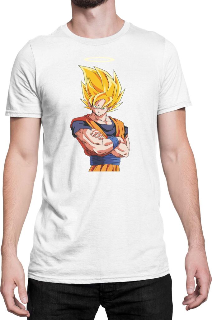 Herren T-Shirt Dragon Anime Manga Ball Z Goku 31, Man 5XL / Weiß
