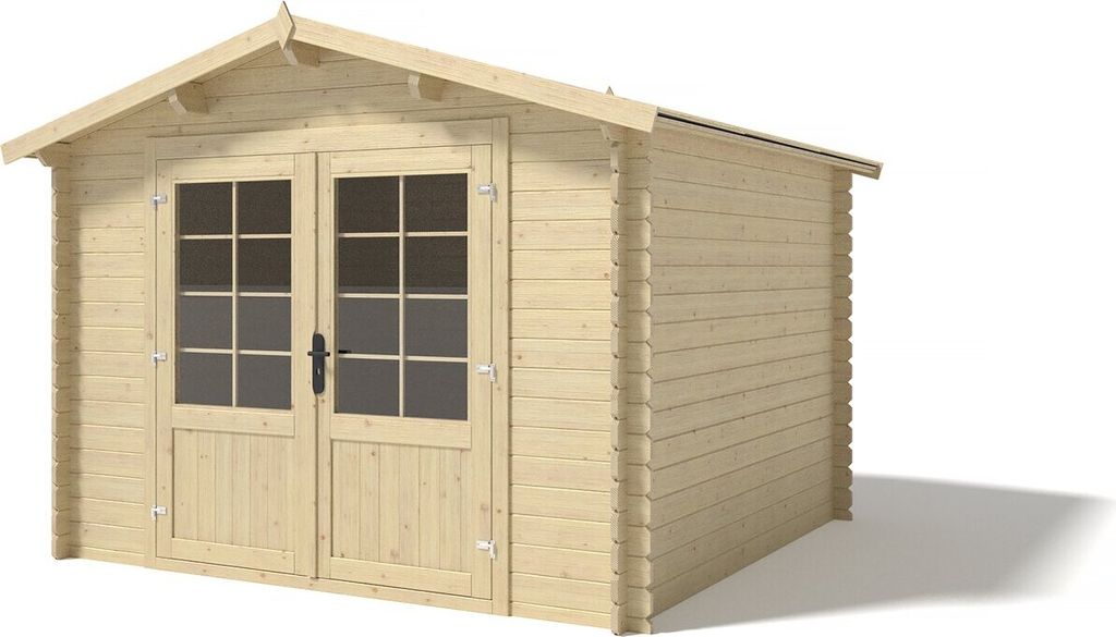 La Plagne Gartenhaus mit Veranda-Option, 300 x 300 x 237 cm