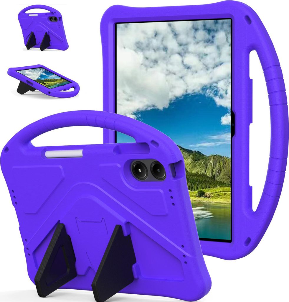 Kinder Hülle für Doogee Tab G6 / Tab G6+ 11" 2025, Eva Leichte Stoßfeste Ständer, Kids Griff Schutzhülle Lila