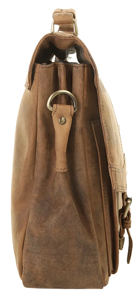 Sac Porte-Documents Harold's Antic Cuir Marron - Serviette Pro Compacte - 6