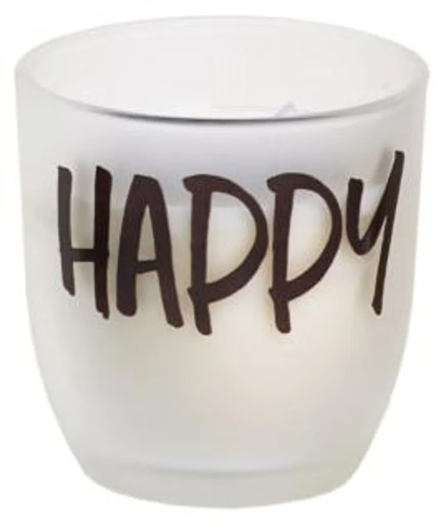 Bougie Spaas dans un verre Happy 7,5 cm - Pack de 24 bougies parfumées