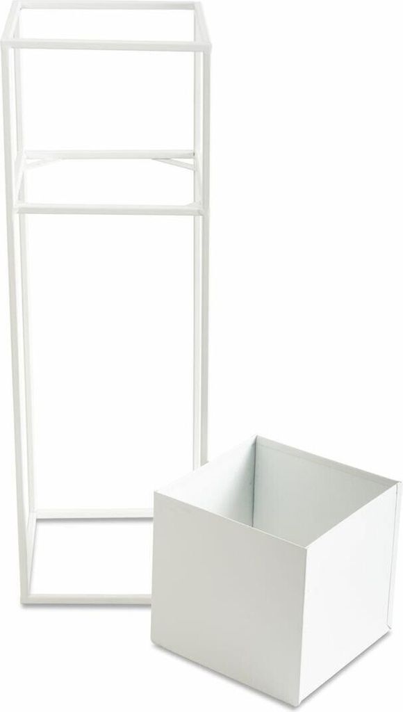 Moderner Blumenständer weiß 70 cm GLAM Produktbild 5