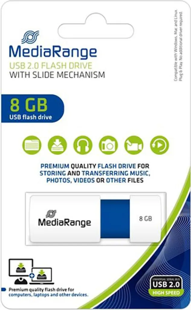 MediaRange MR971 Pennetta USB 8GB Blu - Prezzo Top per Studenti