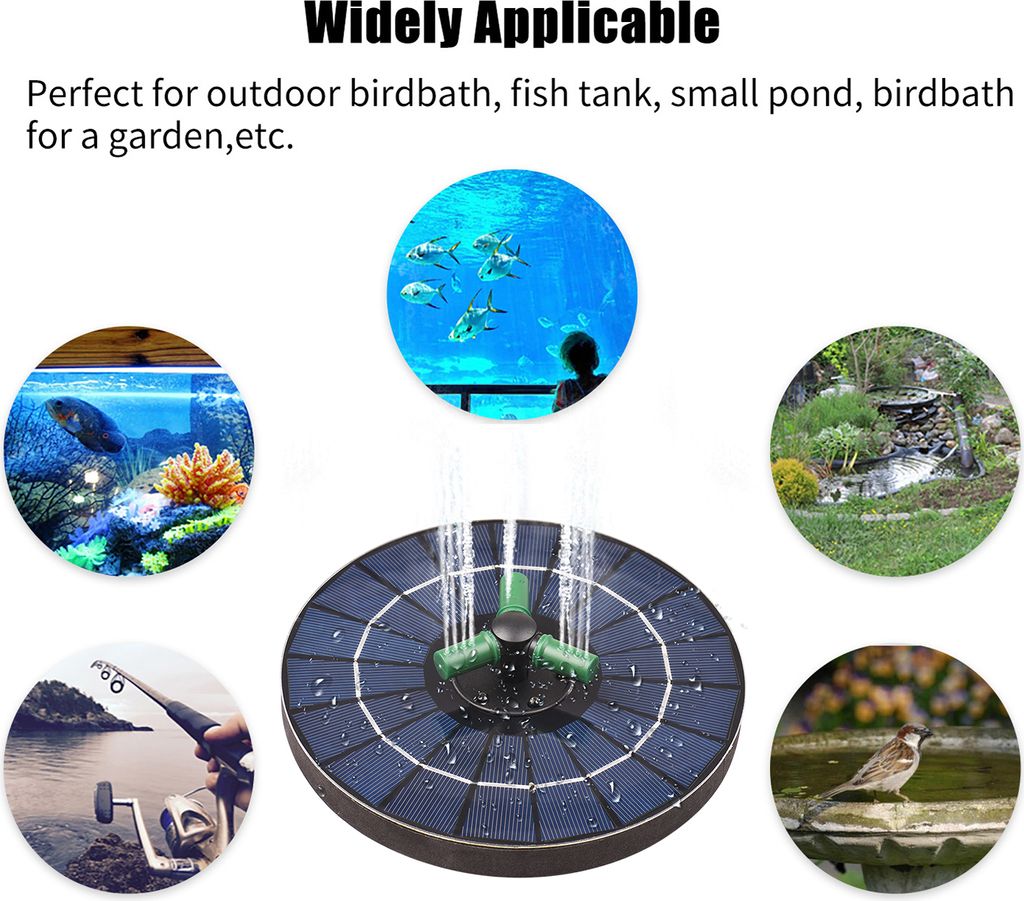 4W bunte Solar-Springbrunnenpumpe mit 360 ¡ã drehbarer Produktbild 13