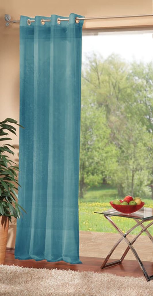 Voile Ösen Schal UNI, HxB 245x140 cm, Türkis, 20332