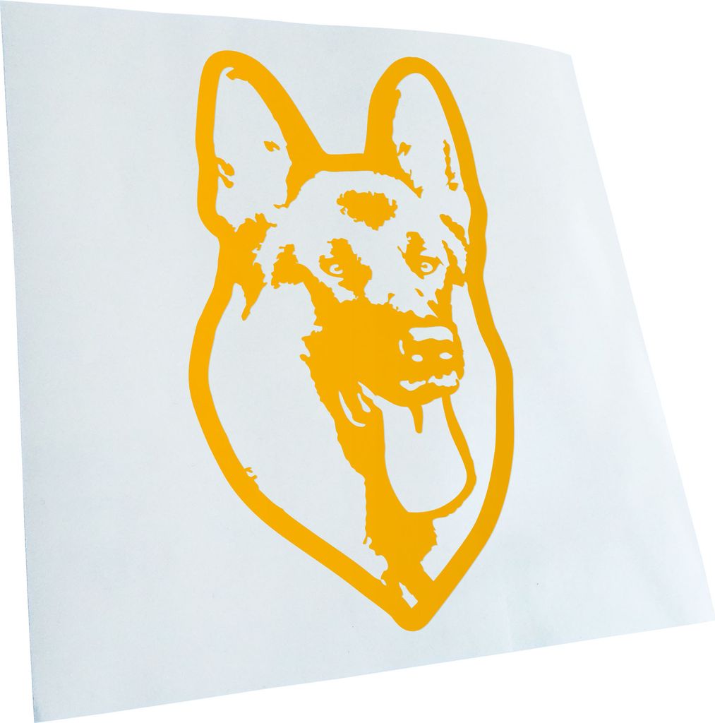 Kiwistar - Autoaufkleber - German sheperd Hund - Gelb - 30x18cm - Aufkleber für Auto, Laptop, Fahrrad, LKW, Motorrad mehrfarbig JDM Decal Racing