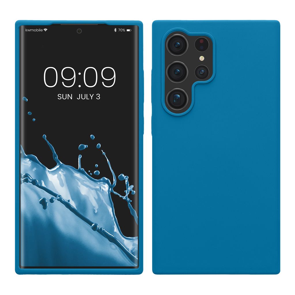 kwmobile Hülle kompatibel mit Samsung Galaxy S24 Ultra Hülle - Silikon Handy Case - Handyhülle für Samsung S24 Ultra weiche Oberfläche - kabel...