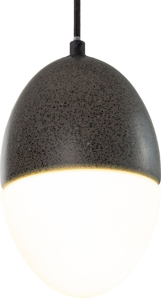 Hängelampe, E27, Lampe Für Wohnzimmer Esszimmer Küche, Höhenverstellbar Farbe Beton-Sandstein-Schwarz