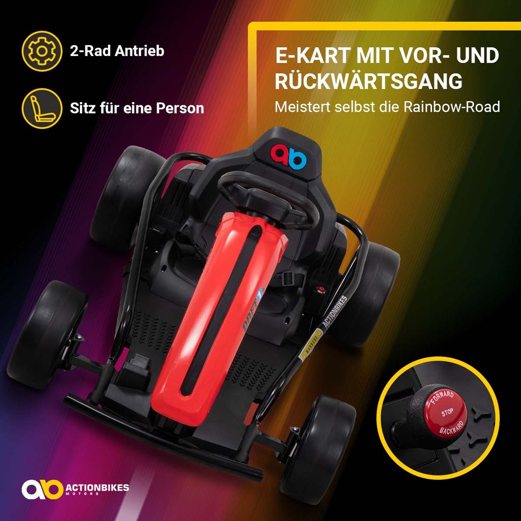 Kinder Elektroauto e-Gokart F1 mit 12V - 2 Motoren + MP3