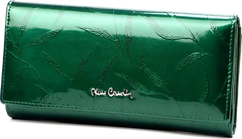 Portefeuille pour femme en cuir véritable verni Pierre Cardin 122