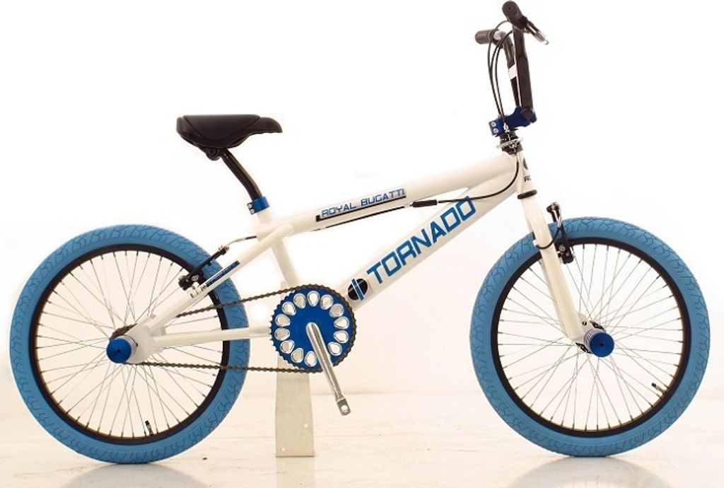 Royal Freestyle BMX 20 - Bugatti - Weiß mit blauen Reifen