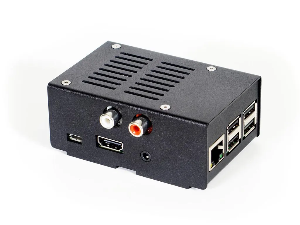 Boîtier Anti-Interférences pour HiFiBerry DAC+ en Acier Noir Pi 2/3 B+