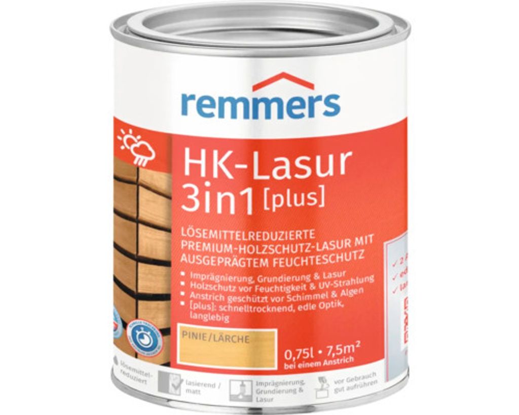 Remmers HK-Lasur 3in1 [plus] pino/ larice, opaco, 0,75 Immagine del prodotto 