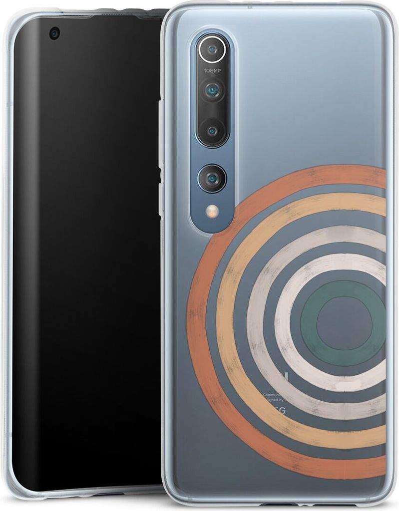 DeinDesign Handyhülle für Xiaomi Mi 10 Silikon Hülle Case Smartphone Schutzhülle Kreise Regenbogen Wasserfarbe