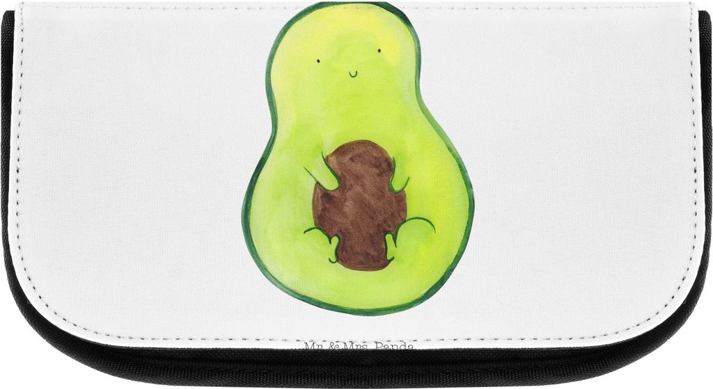 Mr. & Mrs. Panda Make-up Täschchen Avocado Kern - Weiß - Geschenk, Avokado, Pflanze, kulturtäschchen, Kosmetikbeutel, Kosmetiktasche, kosmetikt...