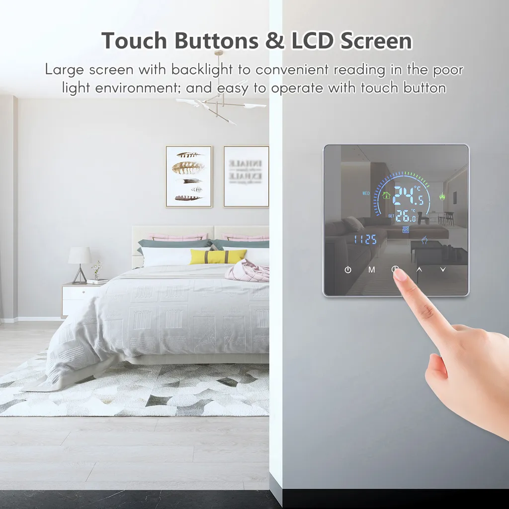 Régulateur de Chauffage au Sol Programmable avec Commande Tactile Moderne - 6