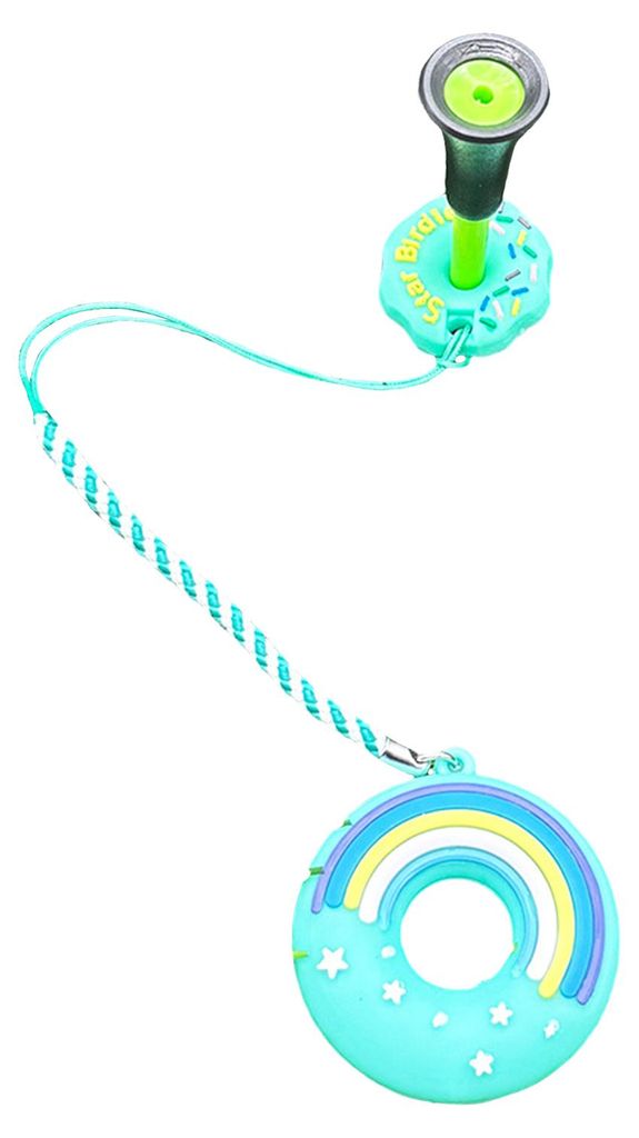 Golf-Tee-Halter aus Kunststoff, Anti-Verlust-Golf-Tee-Aufhänger, Cartoon-Donut-Golf-Tee-Ring mit Riemen, Golfzubehör für Männer und Frauen, Ges...