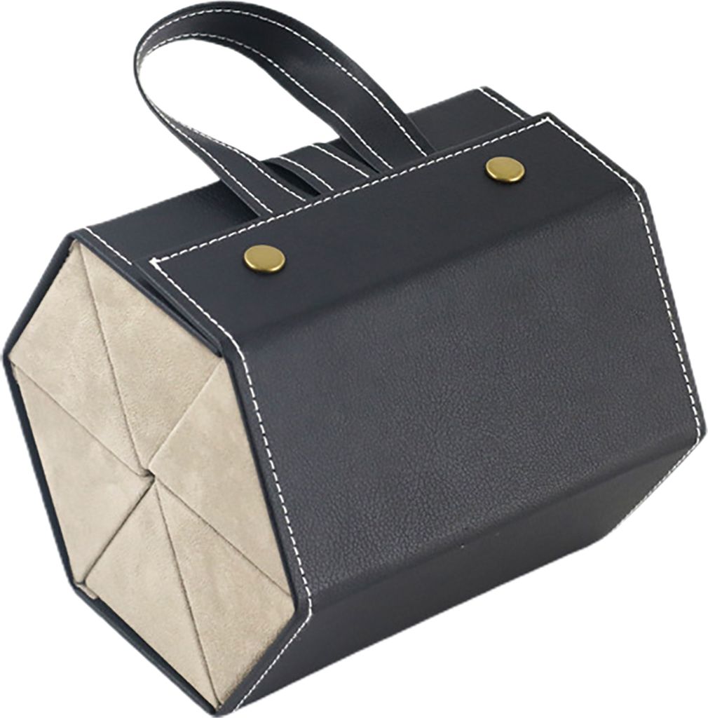 Brillen-Aufbewahrungsbox mit Metalldruckknöpfen, mehrere Fächer, einfarbiges Design, Sonnenbrillen-Schmuck-Organizer, Aufbewahrungskoffer