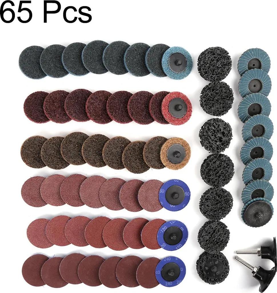 Kit 65 Disques de Ponçage pour Restauration Carrosserie et Métaux
