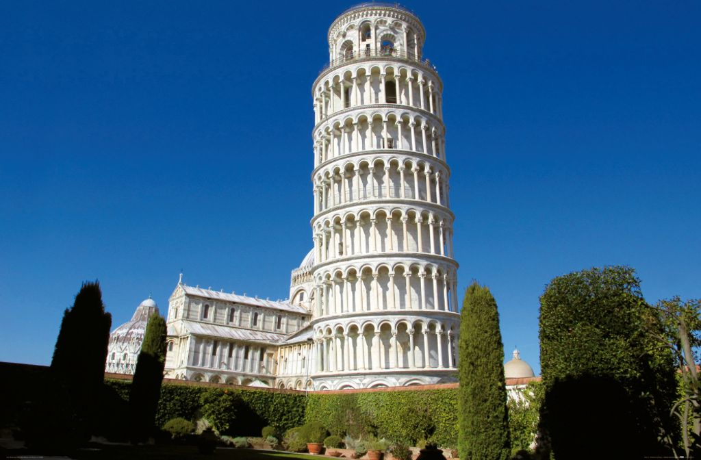 Pisa Kunstdruck Bild - Der Schiefe Turm Auf Der Piazza Dei Miracoli (80 x 120 cm)