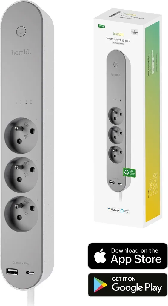 Multiprise Connectée WiFi pour Domotique avec Interrupteur et Ports USB