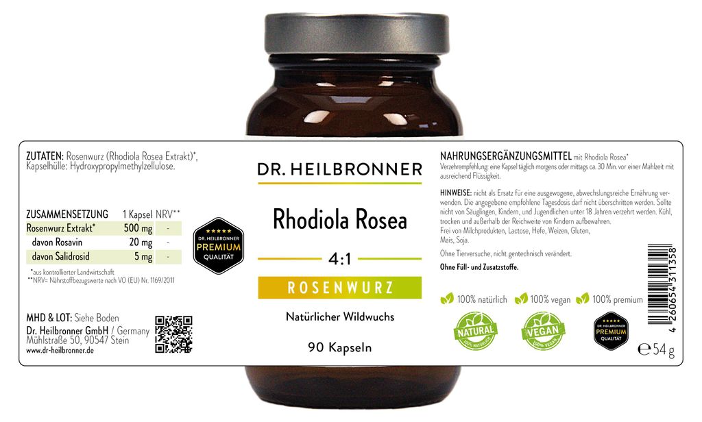 Rhodiola Rosea Rosenwurz | 90 Kapseln