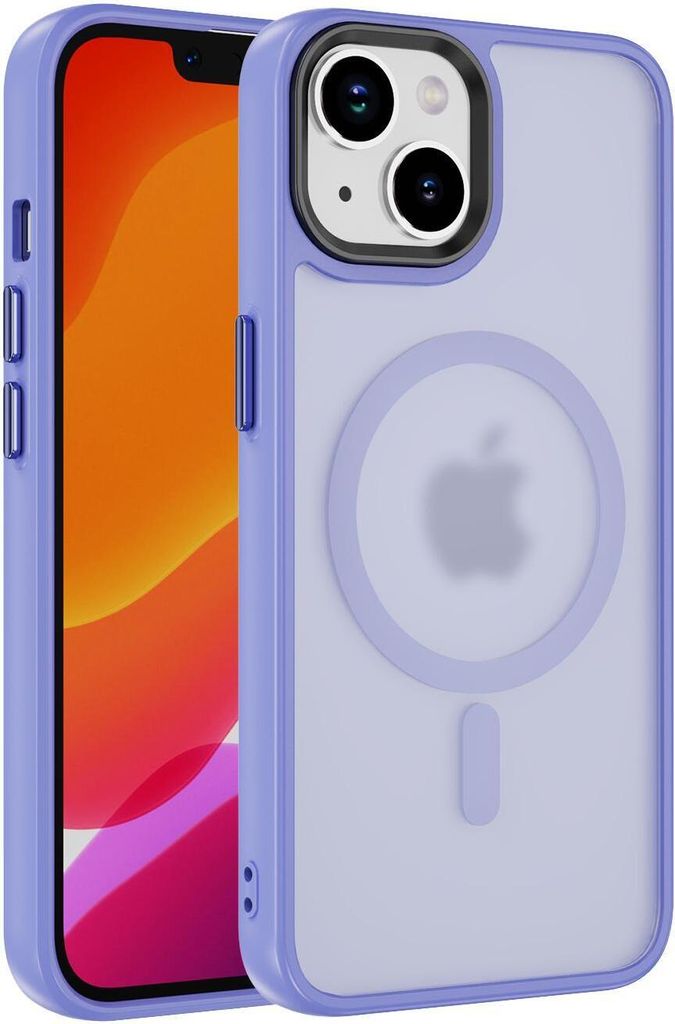 Handyhülle Magsafe für Apple iPhone 13 Handyhülle Bumper Case Magnet Cover – Farbe: Helles Violett