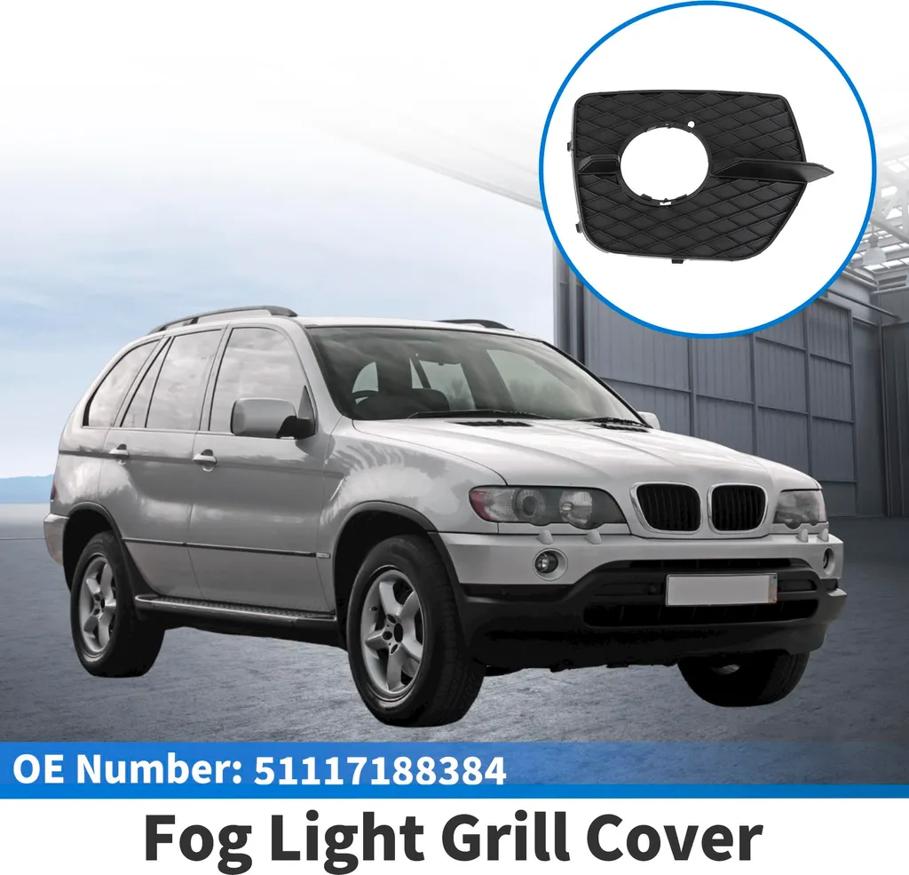 Grille Antibrouillard Avant Droit BMW X6 en Plastique ABS Noir Robuste