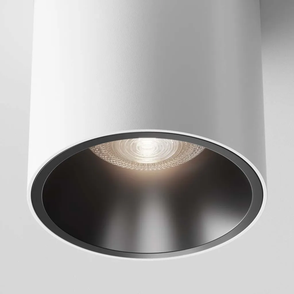 Plafonnier LED blanc en métal à intensité variable blanc chaud 40cm