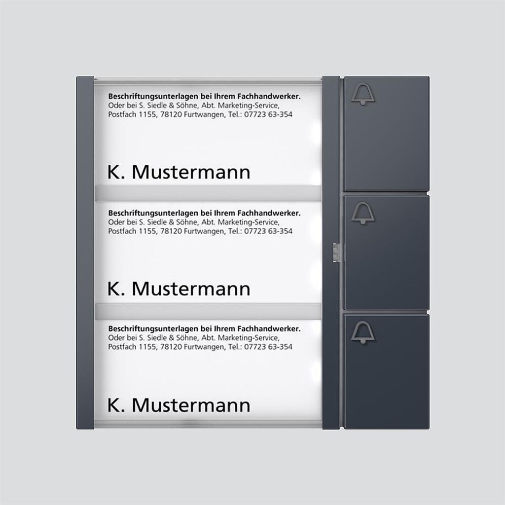 SIEDLE KlingelMod Bus 3RT anthgr 99x99x27 BTM650-03AG