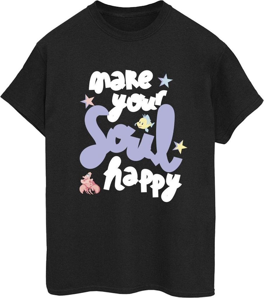 Disney - "The Little Mermaid Happy" T-Shirt für Damen BI31153 (XL) (Schwarz)