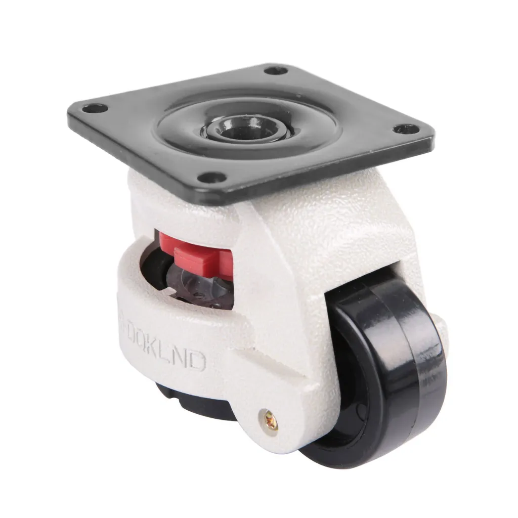 Roulette rétractable pour stabiliser une machine sur sol irrégulier - 2