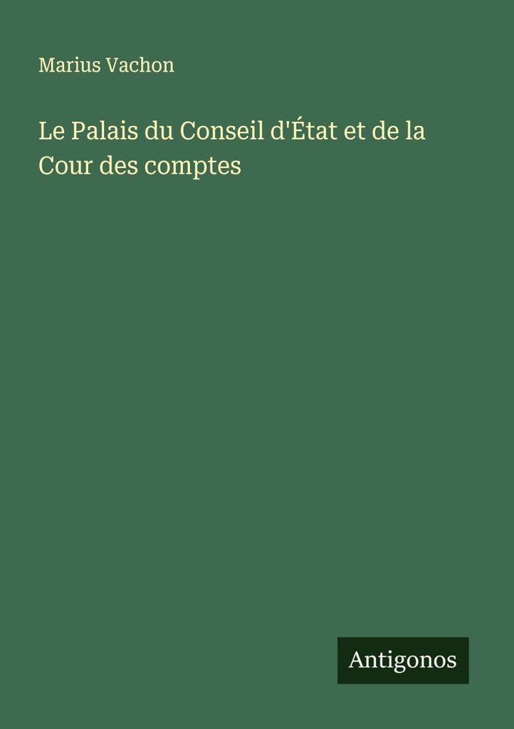 Le Palais du Conseil d'État et de la Cour des comptes
