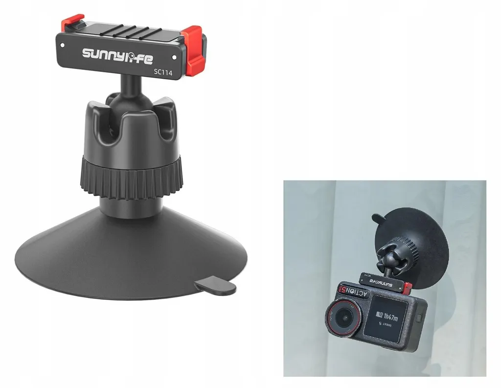 Support ventouse magnétique 1/4'' robuste pour DJI Osmo Action 3 4 et 5