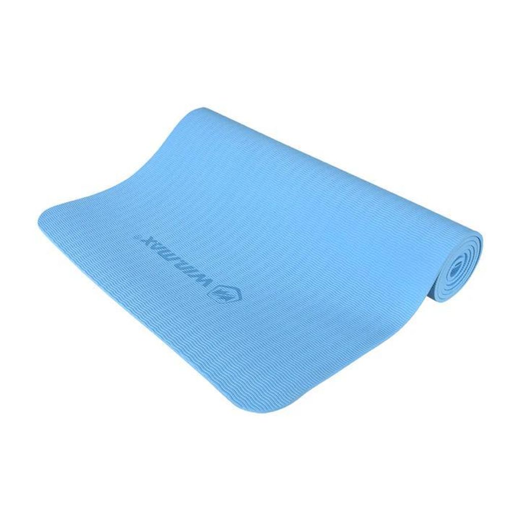 Yogamatte 6 mm Dicke Trainingsmatte Fitnessmatte Yoga mat TPE 183x61x0,6 cm Blau