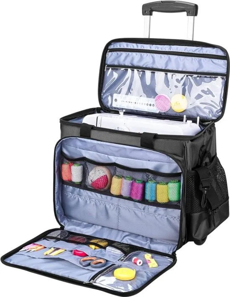 Sac machine à coudre avec roulettes et coussin de protection amovible - 3
