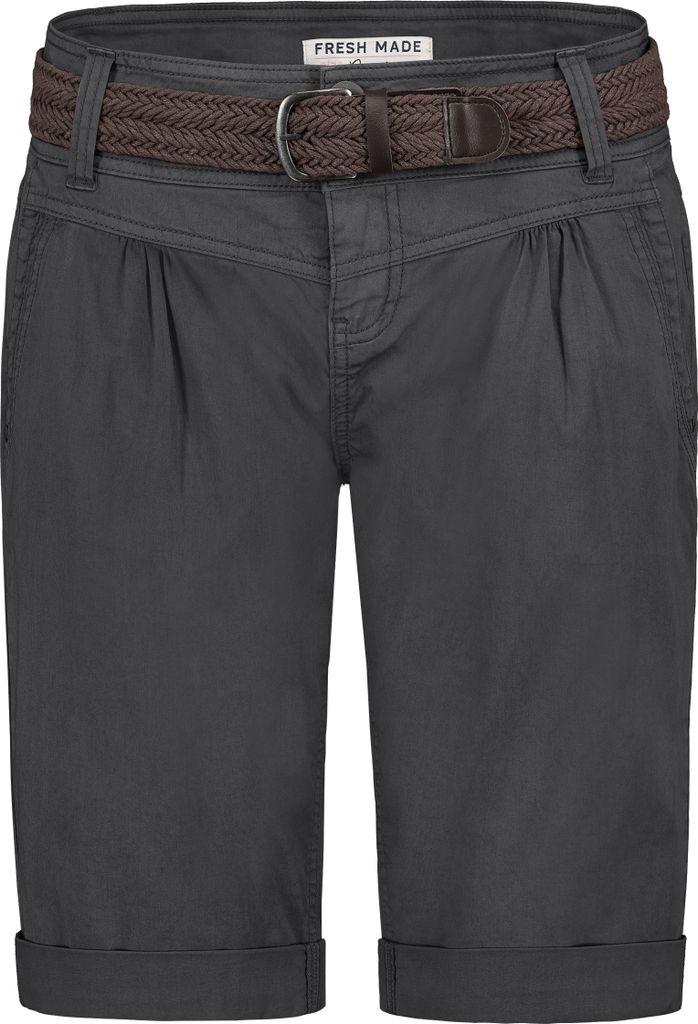 Fresh Made Bermuda Chinoshorts mit geflochtenem Gürtel und Taschen Größe: XL