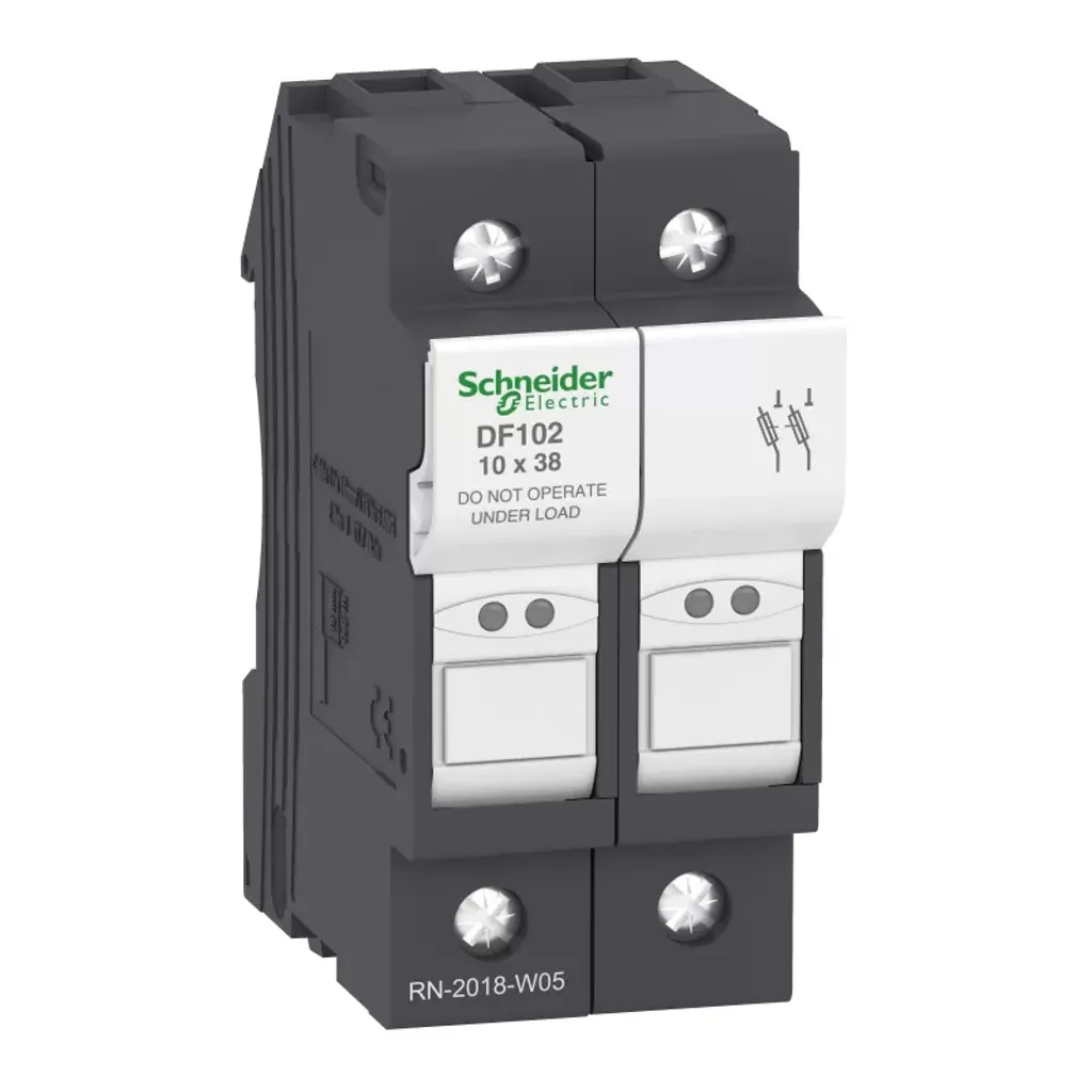Porte-fusible Rail DIN 2P 32A Schneider DF102 Protection Installation