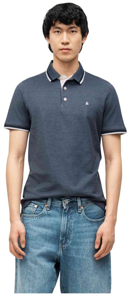 Polo Jack&Jones 12136668-BLUE-MIRAGE da Uomo Immagine del prodotto 