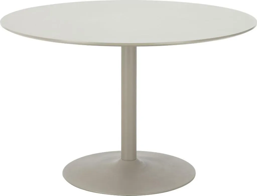 Table ronde Ilse 120 cm sable en bois robuste pour 4 à 6 personnes