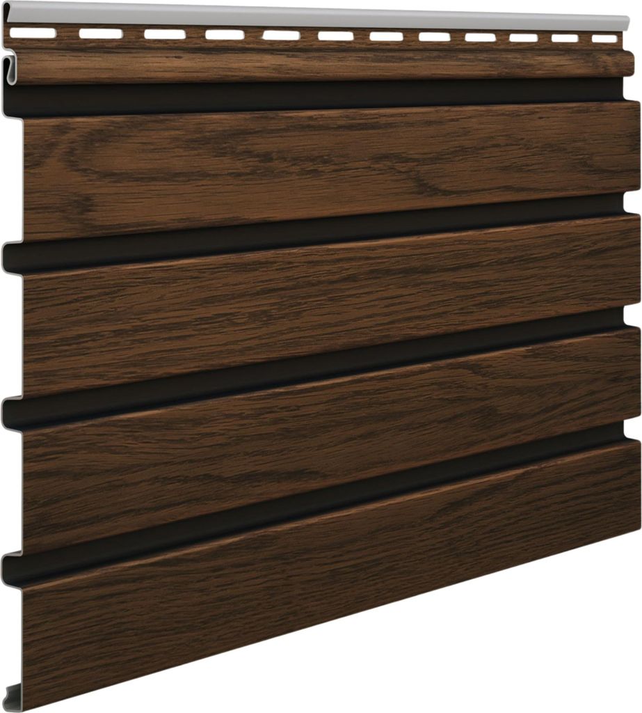VOX SXP-06 FASSADENPANEL FRONTO 295x28,3cm, V-Black Nussbaum, 3D-Holzdekor, wasserfest, UV- und stoßbeständig, leichte Montage für Fassade, Deck...