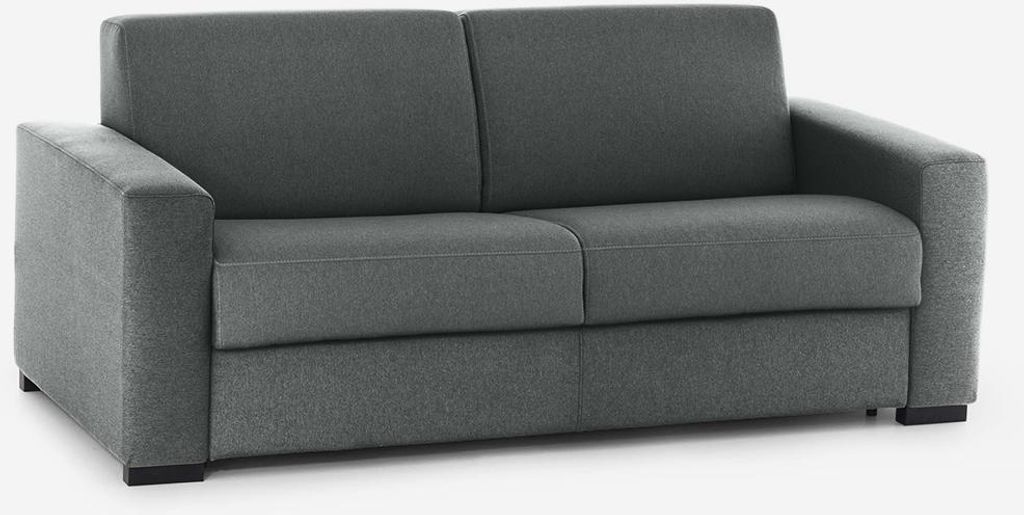 2-Sitzer Schlafsofa, wasserabweisend, abnehmbarer Bezug, Modell Bormio 140 - Grau