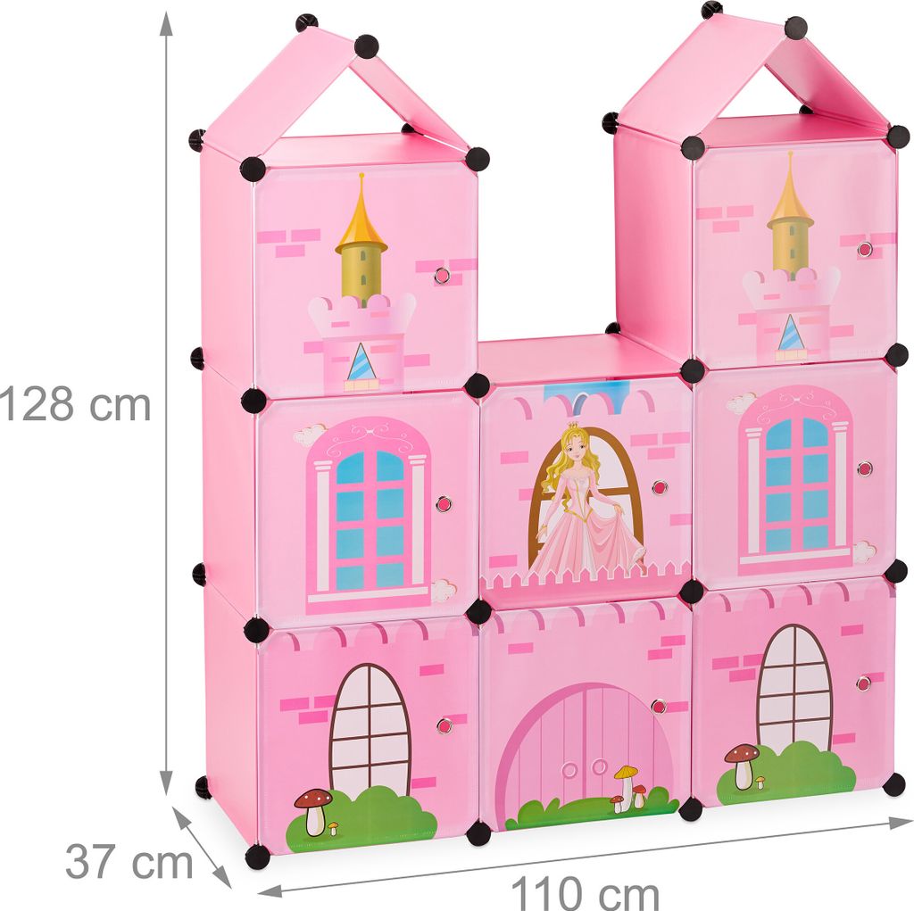 relaxdays Steckregal Kinderzimmer als Schloss Produktbild 4