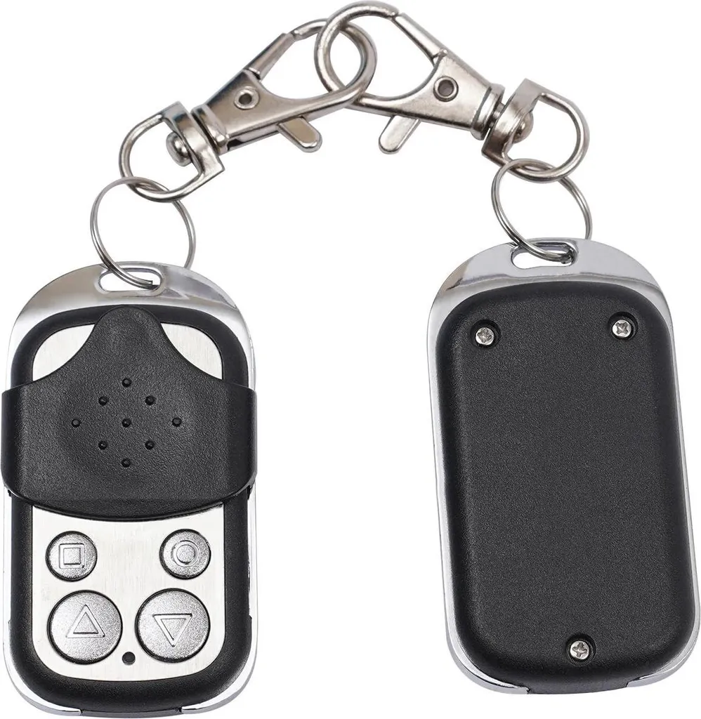 Télécommande garage 433 MHz EV-1527 : lot de 2 bips pour remplacement noir