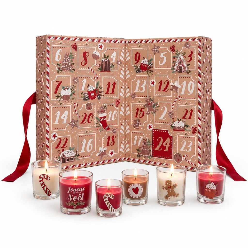 Calendario dell'Avvento con 24 candele profumate – Immagine del prodotto 