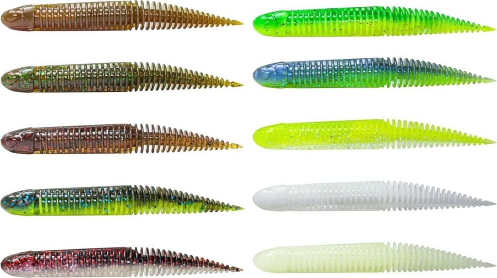 Savage Gear Ned Dragon Tail Slug - 5 Gummiköder, Farbe:Clear Motoroil, Länge / Gewicht:8.8cm / 4g
