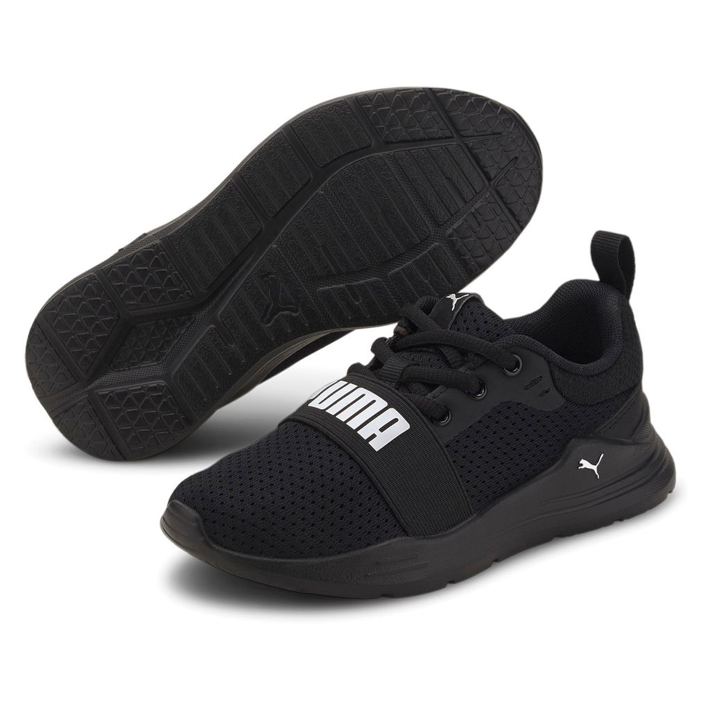 Puma wired jr. kinderschuhe textile running black black 34