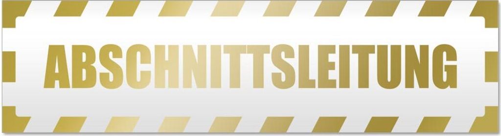 Abschnittsleitung gestreift Magnetschild Schild magnetisch