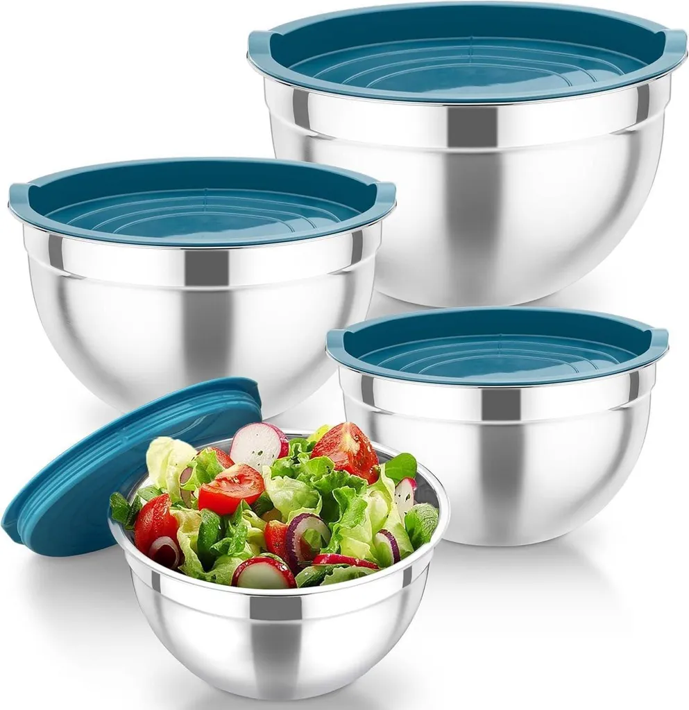 Insalatiere Professionali TEAMFAR Acciaio Inox - Set 4 Ciotole